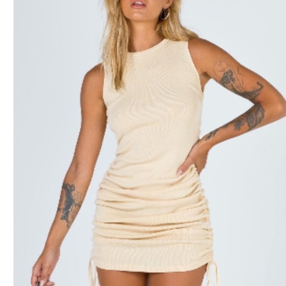 NWT  BTFBM Cotton Ruched Drawstring Sexy Party Dress - Picture 5 of 13